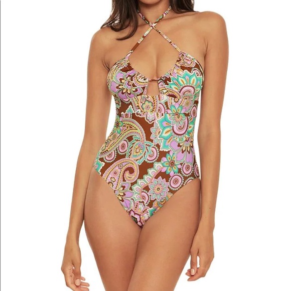 NWOT BECCA Groovy Candice Color Code Convertible Multi-Way One-Piece Swimsuit - Picture 4 of 11
